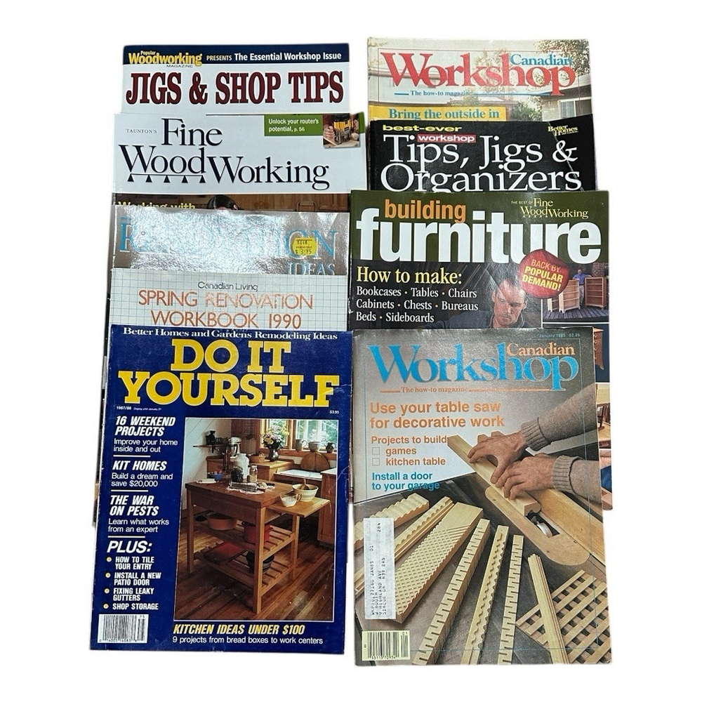 Vintage Woodworking Magazine Lot Of 9 Magazines